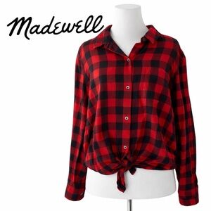 Madewell Red/Black Buffalo Flannel
Tie-Front. Women XL.
Excellent Condition.